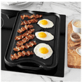 thumbnail image 4 of Pre-Seasoned Cast Iron Reversible Rectangular Grill/Griddle, Black, 20 x 10.39 x 0.98 inch, 4 of 6