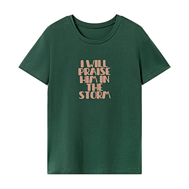 Camiseta para mujer Ropa clásica de verano Camiseta con cuello redondo para mochileros y desplazamientos Verde
