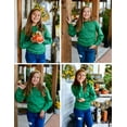 thumbnail image 5 of Oudiya Girls Lantern Sleeve Crew Neck Sweater Cute Pullover Top Jumper Outwear for Kids 5-13 Years, 5 of 7