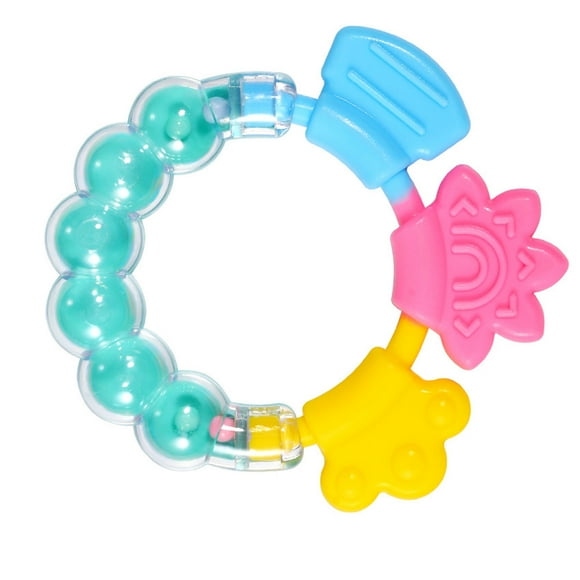 Juguetes para bebés BuyWeek Mordedor de silicona con sonajero y goma probado y confiable