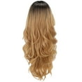 thumbnail image 2 of SUCS Women Blonde Gradient Long Curly Synthetic Wig Full Wig Fashion Wavy Wig, 2 of 2