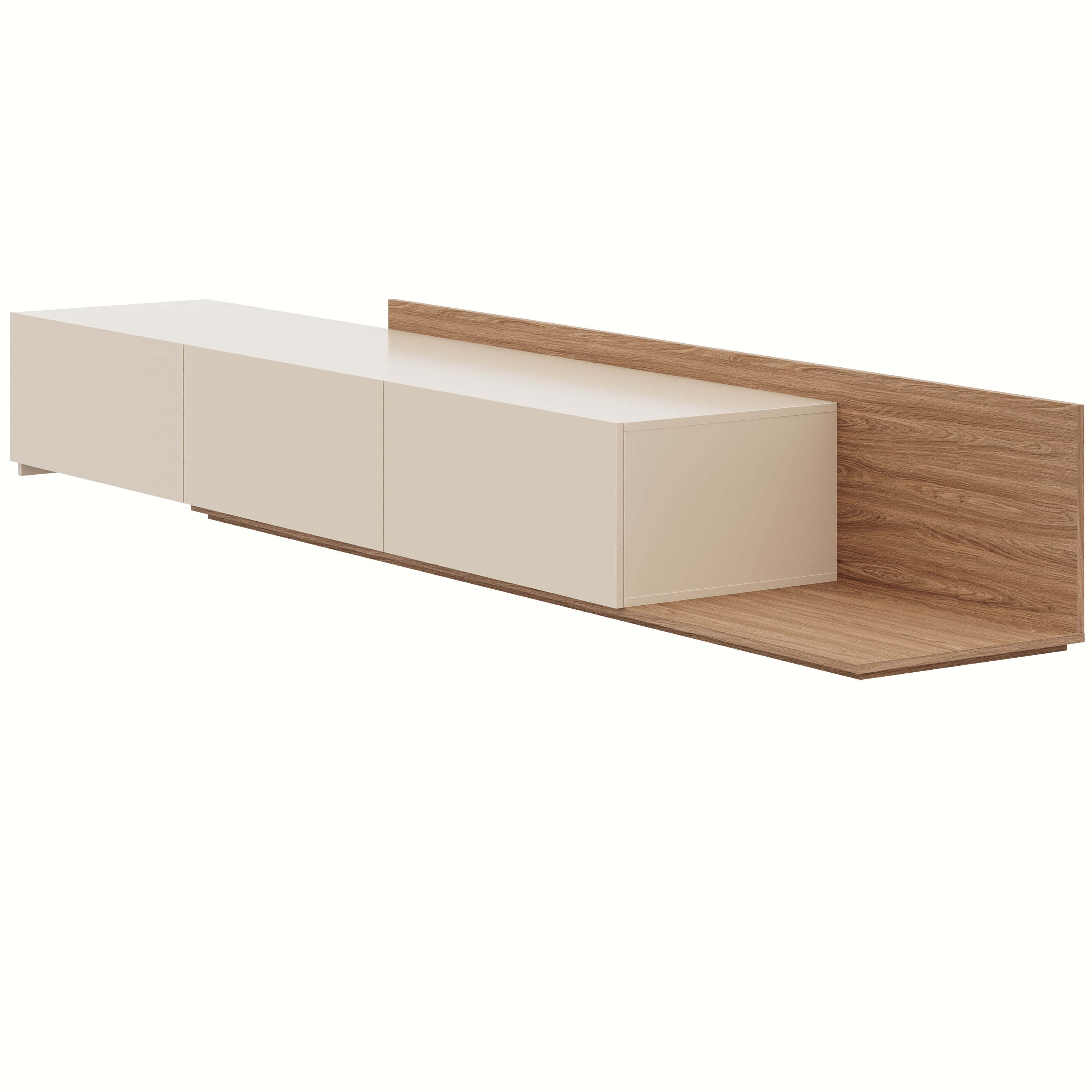 Nexera Noa Extendable TV Console (66"-108"), Walnut