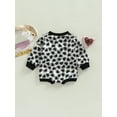 thumbnail image 4 of Qmyliery Baby Girl Romper, Long Sleeve Heart Print Round Neck Casual Fall Spring Short Jumpsuit ,0-18 Months, 4 of 8