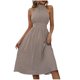 thumbnail image 1 of Vestido de Verano Casual Clásico Cuello Colgante Cintura Alta Vestido sin Mangas, Vestido de Verano de la Mujer, 1 of 9