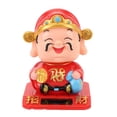 thumbnail image 2 of Figurine Cai Shen, Statue Cai Shen Chanceuse pour Tableau de Bord de Voiture Rouge, Or, 2 of 7