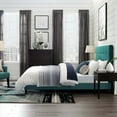 thumbnail image 5 of Modway Melanie Queen Tufted Button Upholstered Fabric Platform Bed in Teal, 5 of 5