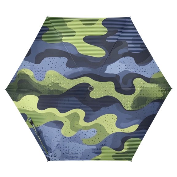 Camouflage Pattern Folding Umbrella UV50  Waterproof Sun Protection Auto Open Close Compact Fiberglass Frame
