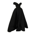 thumbnail image 2 of YMNXA Womens Dress V Neck Solid Color High Split Floor Length Elegant Retro Style Low Cut Dresses For Wedding Black L, 2 of 4