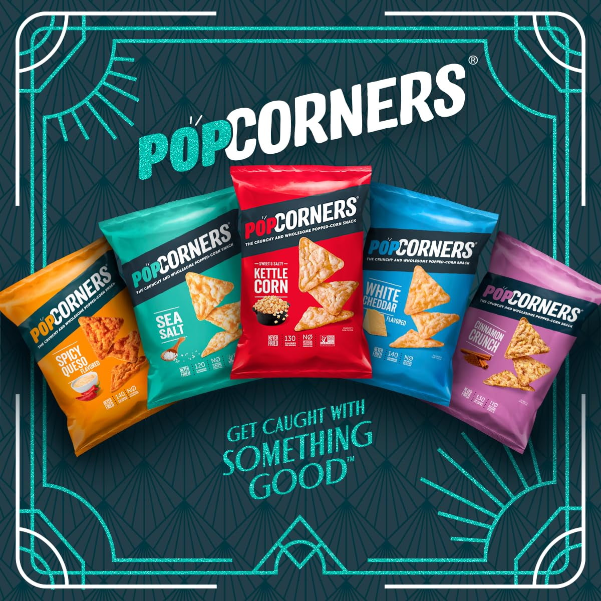 PopCorners Popped Corn Snack Chips, 3 Flavor Variety Pack, 15 Count Multipack.