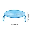 thumbnail image 3 of Dvruxg Versatile Microwave Heating Rack Tray, Durable & Efficient, Space-Saving Design, Non-Stick Easy-Clean Surface, Heat Resistant (-20 to 120°C), Green/Blue, 23.5cm Diameter, 3 of 5