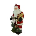 thumbnail image 2 of Northlight LED Lighted Musical Santa Claus with Gift Bag Christmas Inflatable Figurine - 6', 2 of 5