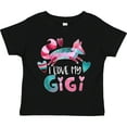 thumbnail image 3 of Inktastic I Love My Gigi Pink and Blue Fox with Hearts Boys or Girls Toddler T-Shirt, 3 of 5