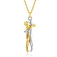 thumbnail image 1 of Collar con colgante de acero inoxidable Yashi para amantes y parejas dorado, 1 of 2