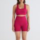 thumbnail image 4 of Pantalones de Yoga de Mujer de Color Sólido sin Costuras de Dos Piezas Yoga Set 87% Nylon 13% Spandex, Cómodos Pantalones Cortos Deportivos para el Gimnasio, 4 of 5