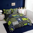 thumbnail image 2 of Erosebridal Pickleball Sport Theme Kids 7-Piece Twin Bedding Sets,Ball Games Trophy Bedding Comforter Set For Boys,Reversible black, 2 of 7