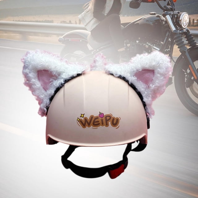 Accesorios genéricos para casco DYNWAVEMX orejas de casco de felpa gato 3,54 x 5,12 pulgadas