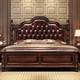 thumbnail image 5 of Drawers Waterproof Double Bed Designer Retro Glamorous Wood Headboard Bed Frames Queen Multifunctional Camas Furniture Set My Lux Decor Round, 5 of 10