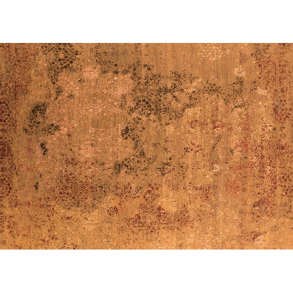 Ahgly Company Indoor Rectangle Oriental Orange Industrial Area Rugs, 2' x 3'