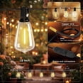 thumbnail image 3 of Mylorn 2FT Spacing 110FT Outdoor String Lights with ST38 LED Bulbs, 50+2 Vintage Tubular Bulbs, 2700K Warm Dimmable Patio Lights, Waterproof Connectable for Large Backyard, Garden, Bistro Decor, 3 of 9
