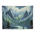 thumbnail image 5 of BCIIG God Oceans Mountains Tapestry Wall Hanging Unique Style Graphic Tapestries Home Wall Decor Art for Living Room Bedroom Apartment Farmhouse Dorm 40x30inch, 5 of 6