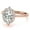 Pink, variant on Auory Round Halo Diamond Engagement Ring in White Gold Plated for Women