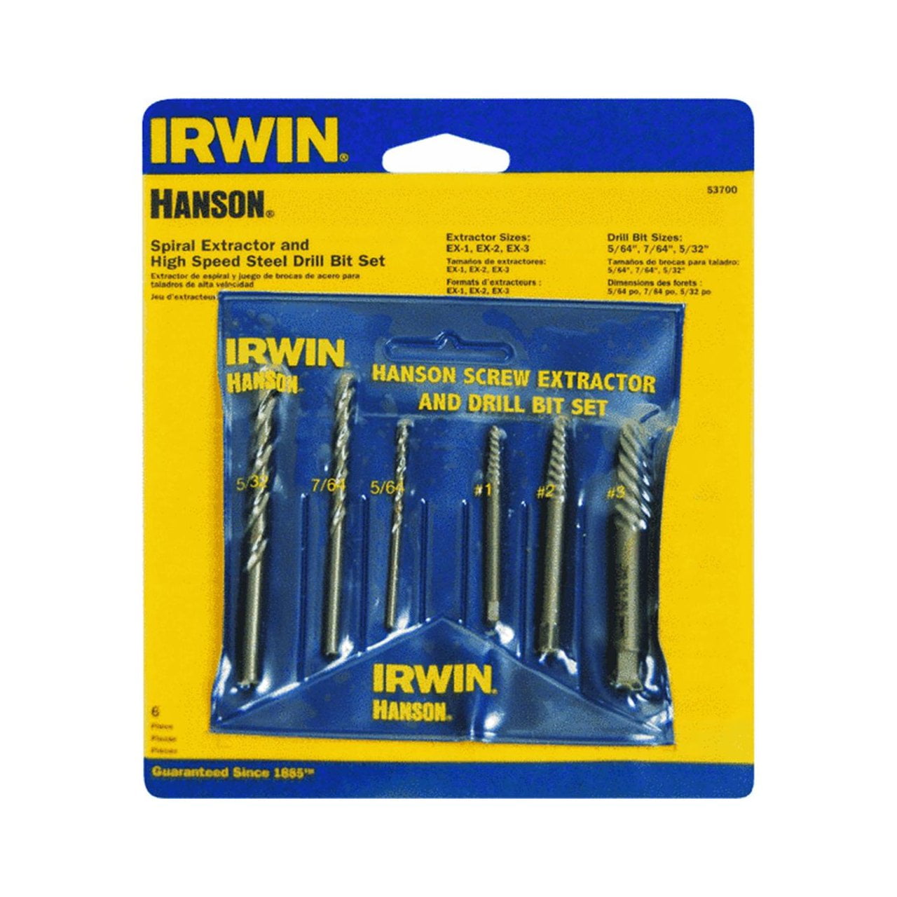 Carded Irwin 53401 EX-1 Spiral Screw Extractor 