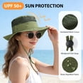thumbnail image 3 of OZERO UPF 50+ Sun Hats for Women Men - Wide Brim Summer Mesh Hat UV Protection Packable Boonie Bucket Fishing Camping Safari Beach Hats for Ladies Hiking, 3 of 7