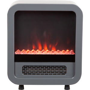 Fire Sense Skyline 1500 W Indoor Electric LED Faux Fireplace Stove Space Heater For Home Office