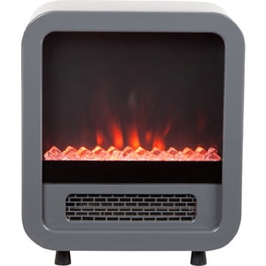 Fire Sense Skyline 1500 W Indoor Electric LED Faux Fireplace Stove Space Heater For Home Office