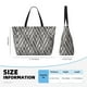 thumbnail image 4 of Fotbe Black White Stripes Bolsa de Viaje para Playa - Resistente al Agua, Bolsa Tote de Gran Capacidad y Ligera con 7 Bolsillos para Mujeres y Hombres, 4 of 7