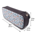 thumbnail image 3 of Picia Rose Flowers Pattern Large Capacity PU Leather Pencil Case Organizer Pen Marker Holder Double Zipper Storage Bag Big Pencil Pouch for College Office, 3 of 6