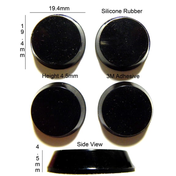 VATH Self Adhesive Silicone Rubber Feet 19.4mm(L) x 4.5mm(H) 4pcs [RB112]