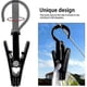 thumbnail image 4 of 20 Pack Hook Accessory Clips - Plastic Hangers with Clamp and Notches Rotating Hooks Clips for Shoes/Boots Black, 4 of 5
