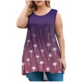 thumbnail image 3 of Juslio Womens Tank Top Gradient Breathable Plus Size Tank Top,Summer Print Loose Tank Tops, 3 of 5