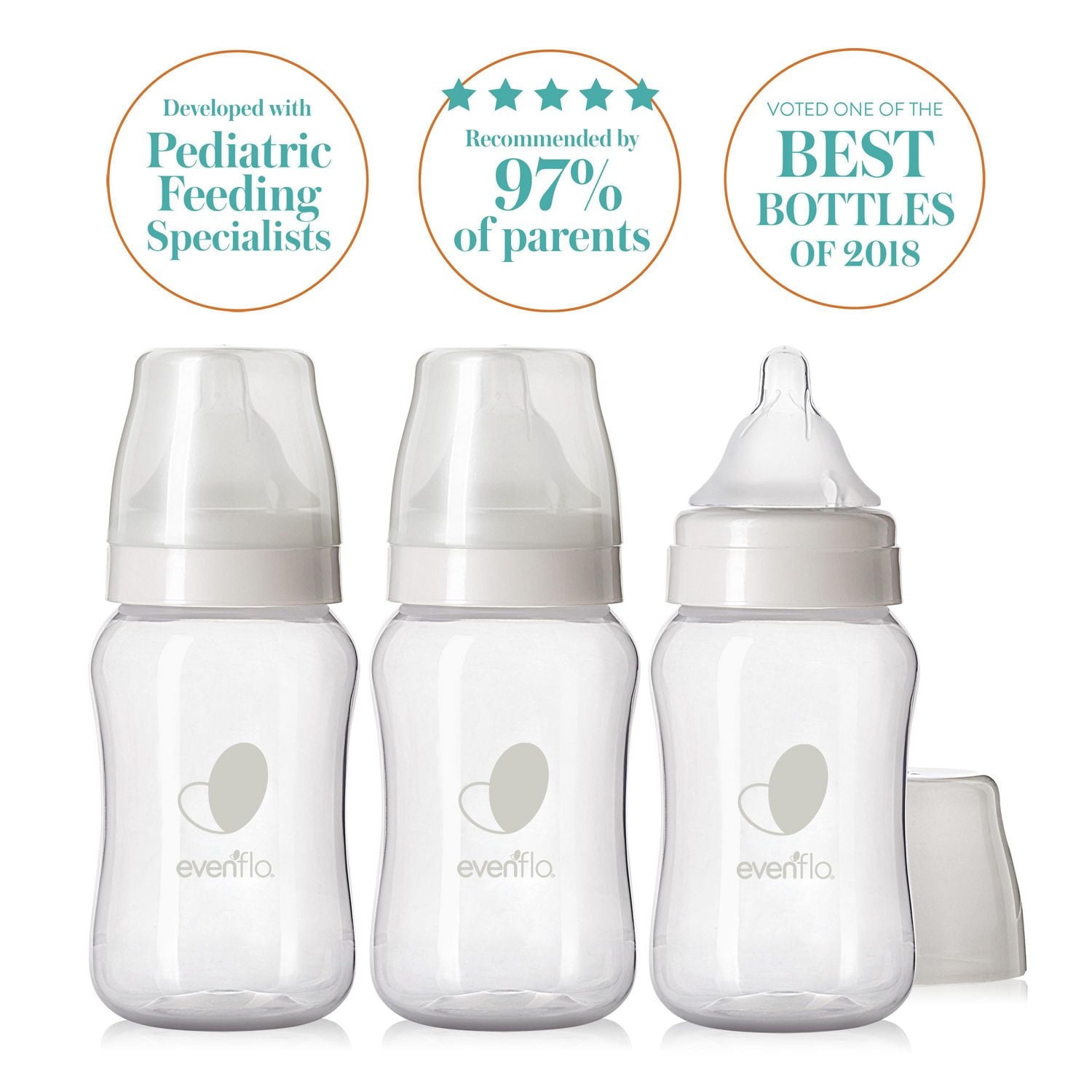 EVENFLO FEEDING Balance Wide Neck Baby Bottle (9oz, 3pk