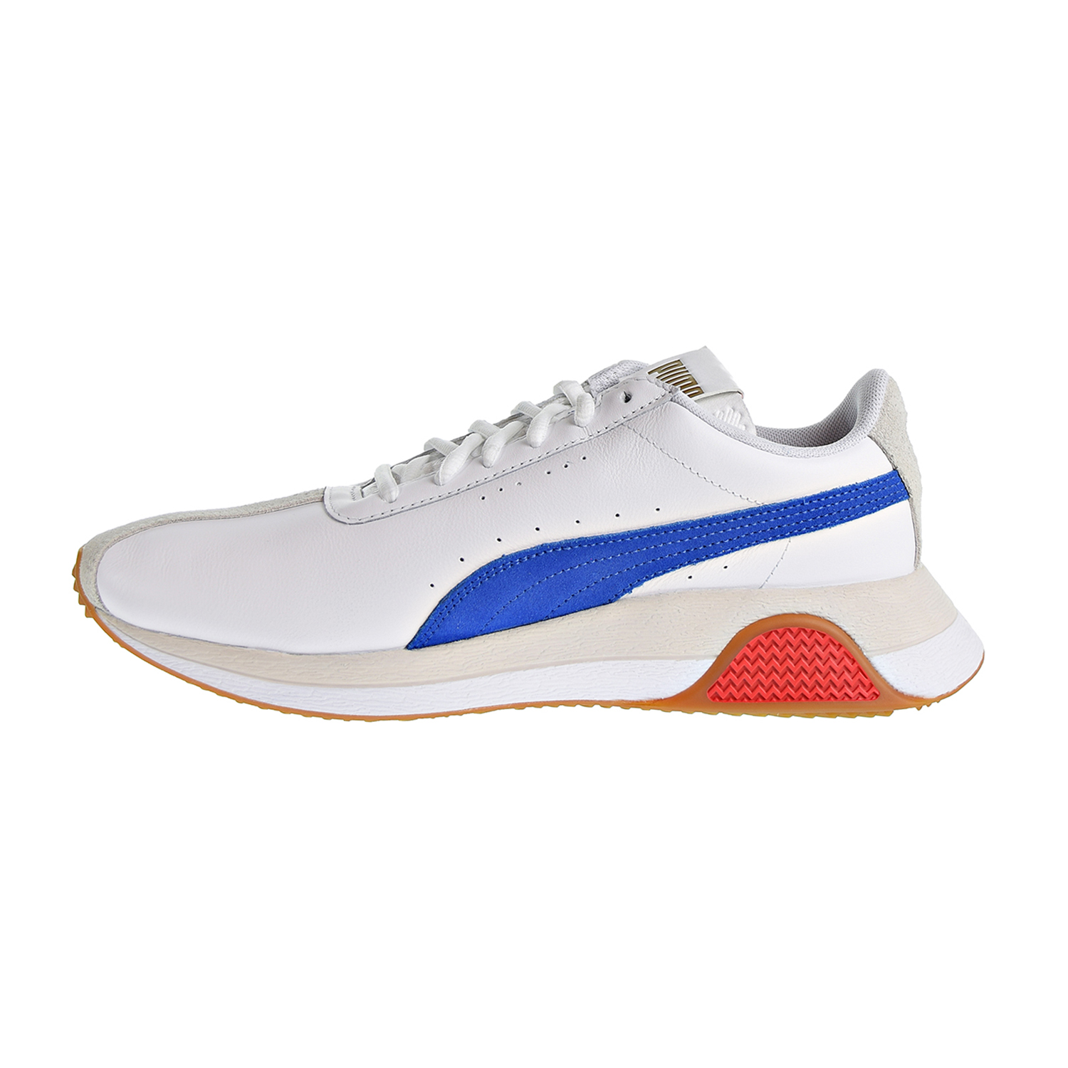 Puma Turin_0 Men's Shoes Puma White/Turkish Sea/High Risk Red 367794-01 - image 4 of 6