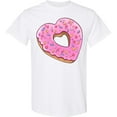 thumbnail image 3 of Inktastic Heart Shaped Donut with Pink Icing and Sprinkles T-Shirt, 3 of 5