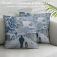 thumbnail image 3 of Orinice Dog Graphic Decorative Throw Pillow Cover Cotton Linen Fabric for Home Living Room Bedroom Couch Sofa Winter Car 1PC 12x12in, 3 of 5