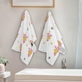 thumbnail image 3 of Christmas Tree Pink Hand Towels 2 PCS, Merry Xmas Kitchen Towel Ultra Soft and Highly Absorbent,Decorative Fingertip Face Towel for Bathroom Hotel, 28.3"x14.4", 3 of 5