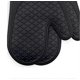 thumbnail image 2 of Juego de 4 guantes y agarraderas de silicona resistentes al calor para horno, ideales para cocinar y hornear (negro)., 2 of 3