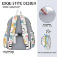 thumbnail image 5 of Cute Dinosaur Pattern Backpack for School,Cute School Bag,Schoolbag with Adjustable Shoulder Straps & Padded Back,13.4"x11"x4.7", 5 of 6