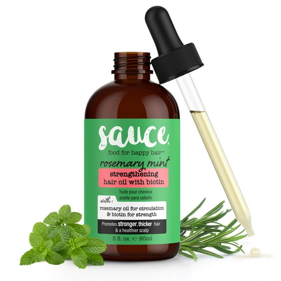 Sauce Rosemary Mint Strengthening Hair Oil with Biotin 3 fl oz