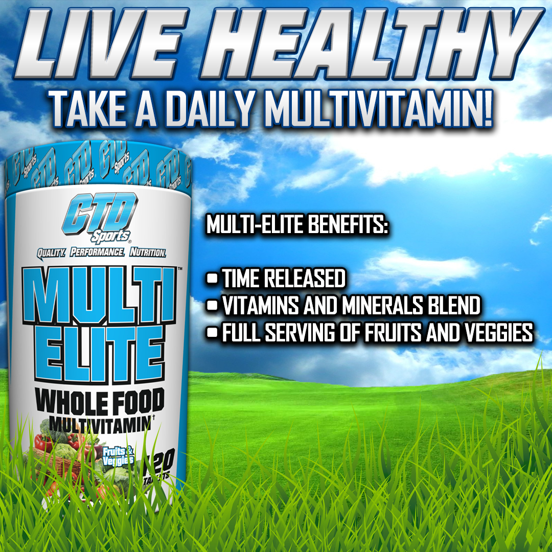 CTD Sports Multi Elite: Whole Food Multivitamin for Total Wellness Support – 120 Capsules