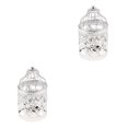 thumbnail image 1 of Guardoinrt Electroplated Metal Birdcage Shape Tea Light B- Candle Holder Silver Type E 2Set, 1 of 6