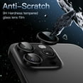thumbnail image 4 of JETech Camera Lens Protector for iPhone 16 Pro 6.3-Inch and iPhone 16 Pro Max 6.9-Inch, 9H Tempered Glass Metal Individual Ring Cover, HD Clear, 1 Set (Black), 4 of 7