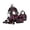 Black, variant on Strawberry Floral Print Backpack for School 4 in 1 Kids Backpack Elementary Lighweight Bookbag with Tote Bag Lunch Box Pencil Case