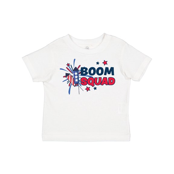 Inktastic 4th of July Boom Squad Blue and Red Fireworks Boys or Girls Toddler T-Shirt