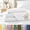 01 - White-4 Pieces King Sheet Set, variant on 6 Piece Cal King Sheet Set Ton Percale 4owcases Deep Pocket With All Around Elastic Crisp Breathable Bedding Hotel Luxury Long-sta