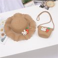 thumbnail image 2 of EnJoCho Kids Cute Girls Cartoon Rabbit Sunshade Hat Straw Beach Sun Hat + Straw Bag Casual Outdoor Caps for Toddler, 2 of 2