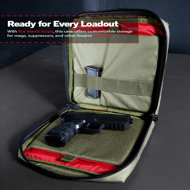 DDT Viper Padded Double Pistol Case, Color OD Green